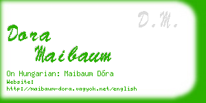 dora maibaum business card
